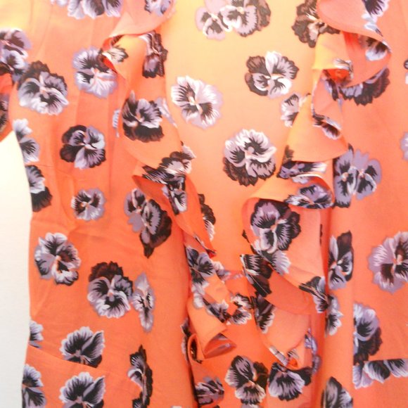 Women's 100% Polyester Pansy Robe (M) Size - Picture 9 of 10